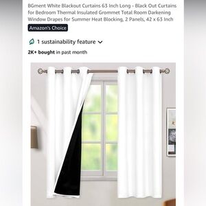 White Blackout Curtains